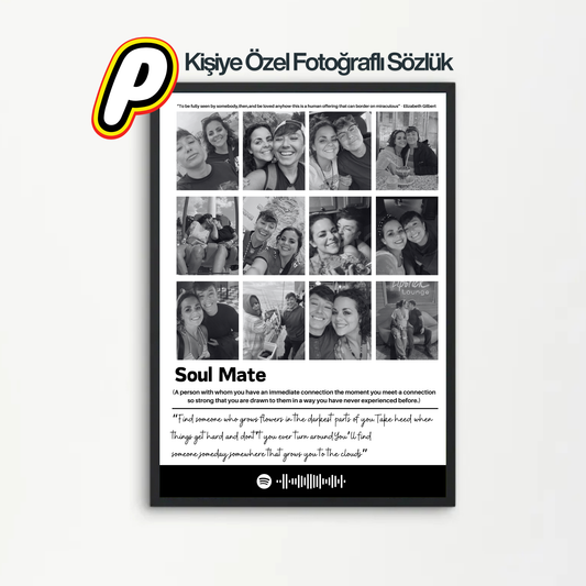 Kişiye Özel Fotoğraflı Sözlük Tablosu