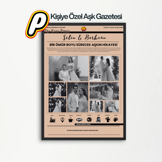 Kişiye Özel Aşk Gazetesi