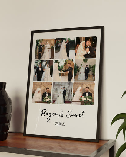 Kişiye Özel 9 Fotoğraflı Anı Tablosu