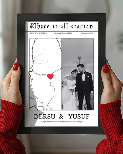 Anı Gazetesi Fotoğraflı Harita Tablosu