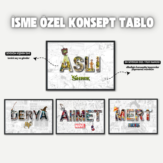 İsme Özel Konsept Tablo