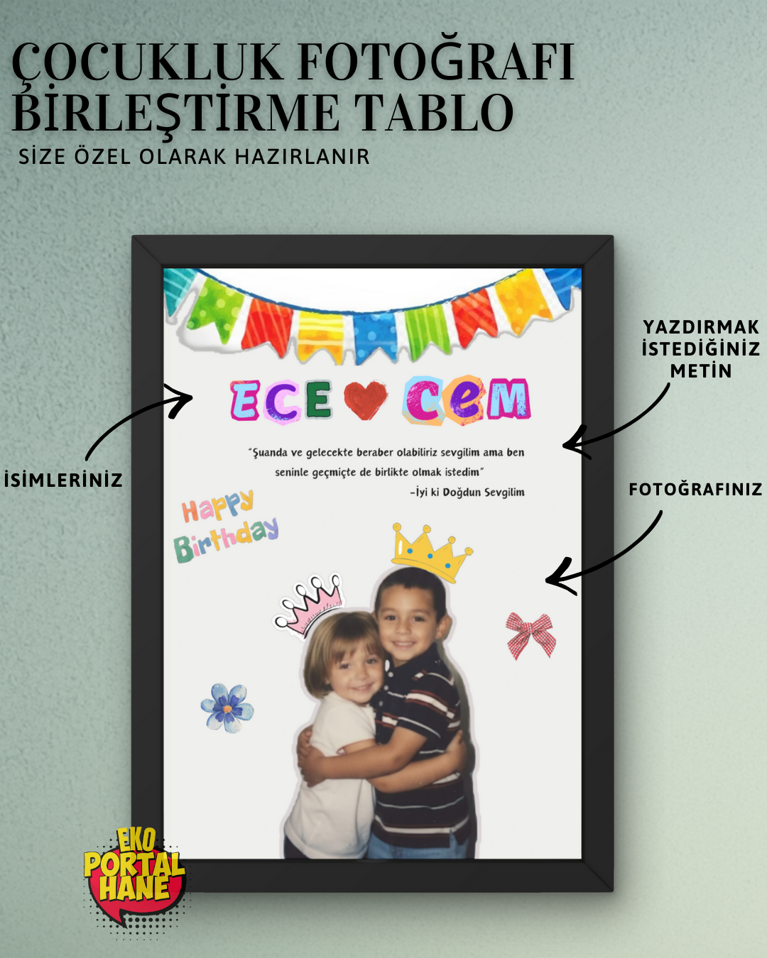 Çocukluk Fotoğrafı Birleştirme Tablo