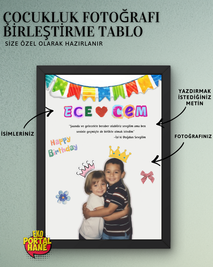 Çocukluk Fotoğrafı Birleştirme Tablo