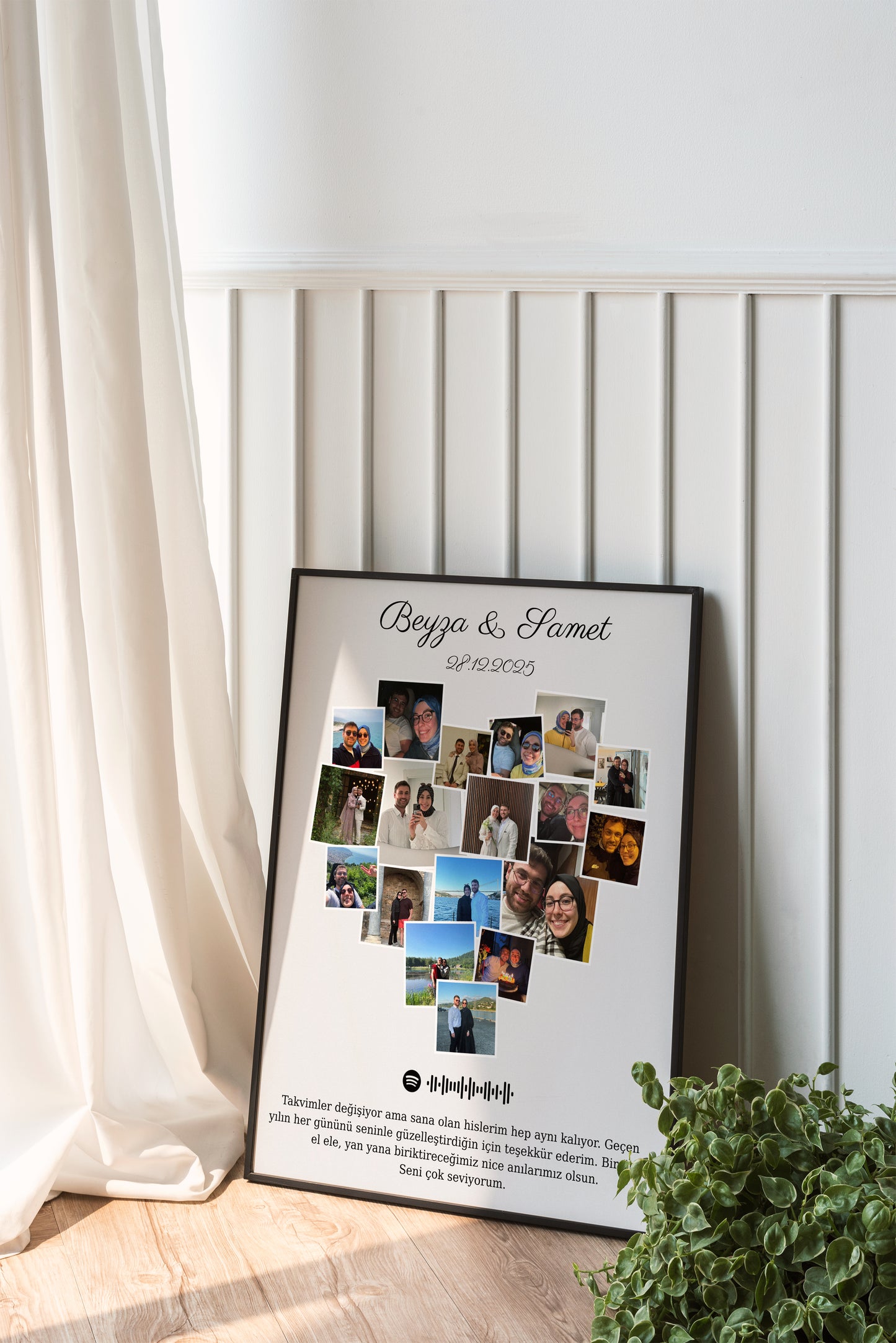 Kalp Kolajlı Anı Tablosu