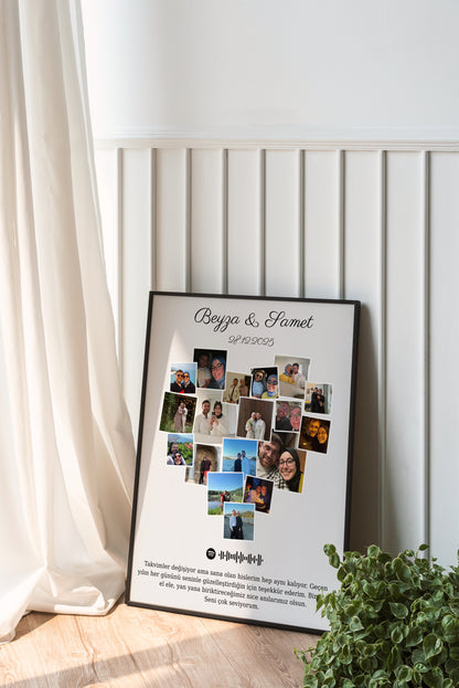 Kalp Kolajlı Anı Tablosu