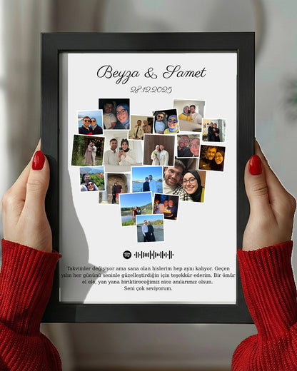 Kalp Kolajlı Anı Tablosu