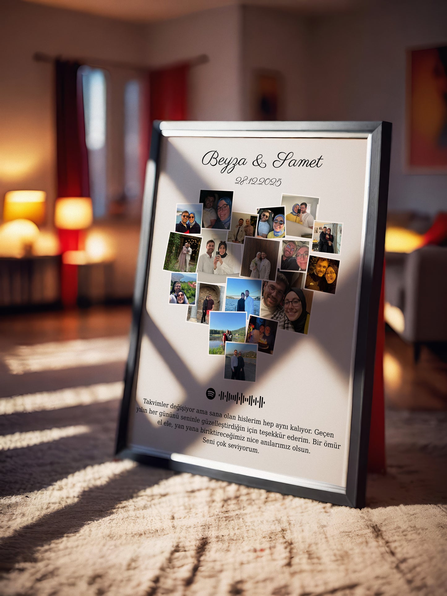 Kalp Kolajlı Anı Tablosu