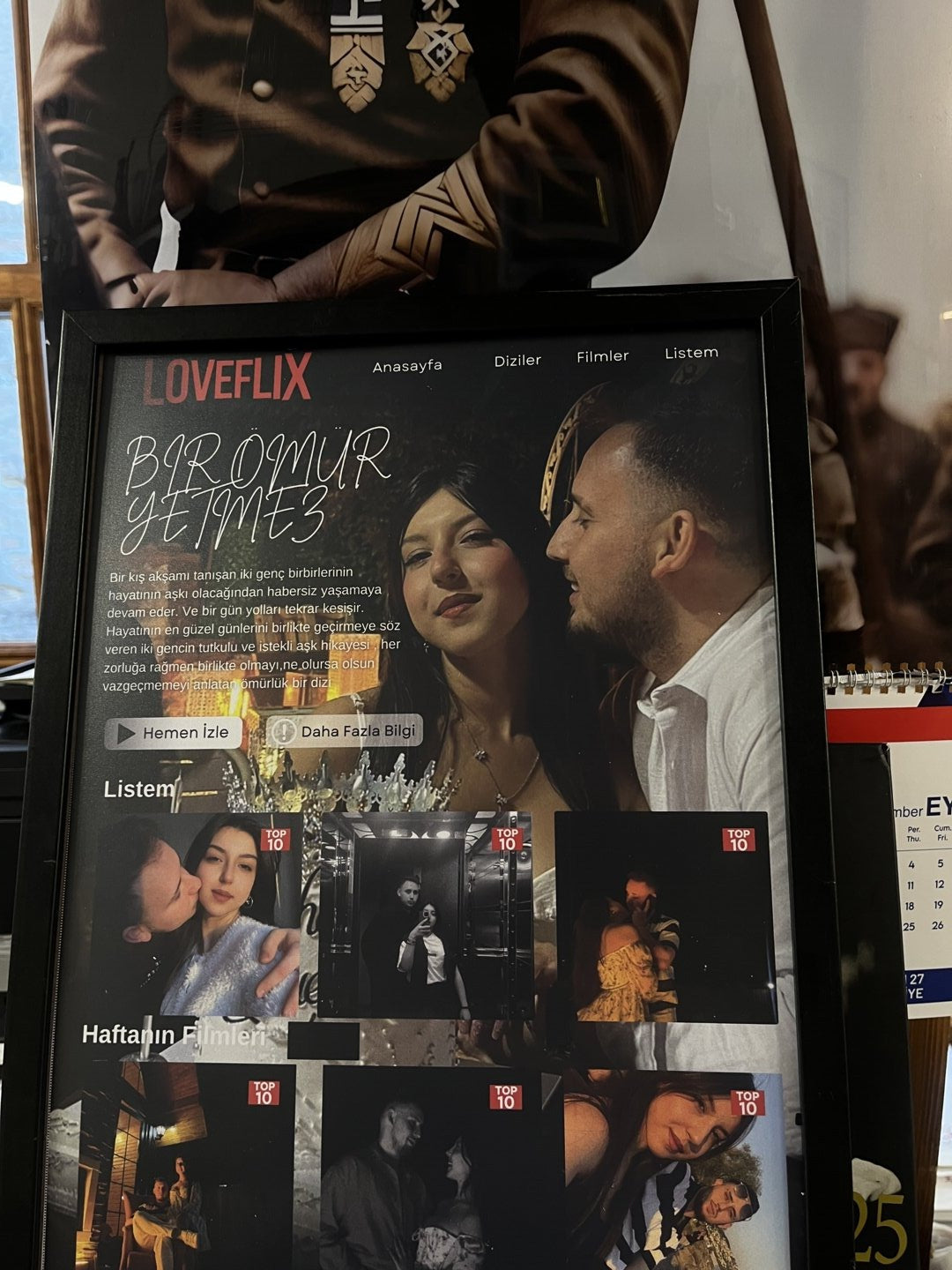 kişiye özel netflix  tablosu 
