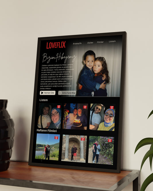 Netflix Konseptli Kişiye Özel Tasarım Tablo